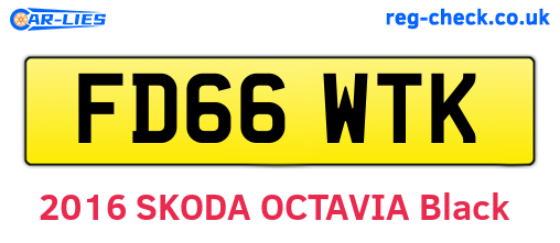 FD66WTK are the vehicle registration plates.