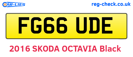 FG66UDE are the vehicle registration plates.