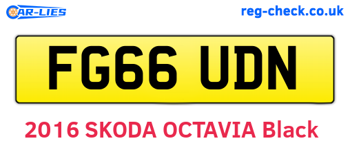 FG66UDN are the vehicle registration plates.