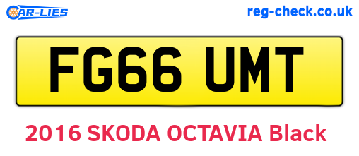 FG66UMT are the vehicle registration plates.