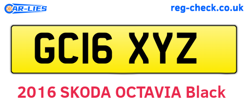 GC16XYZ are the vehicle registration plates.