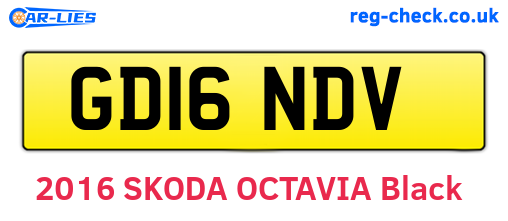 GD16NDV are the vehicle registration plates.
