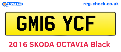 GM16YCF are the vehicle registration plates.