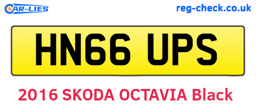 HN66UPS are the vehicle registration plates.