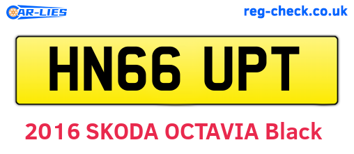 HN66UPT are the vehicle registration plates.