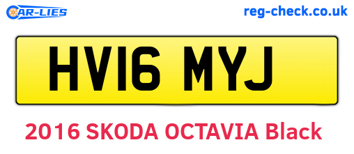 HV16MYJ are the vehicle registration plates.