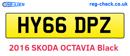 HY66DPZ are the vehicle registration plates.