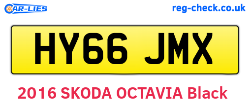 HY66JMX are the vehicle registration plates.