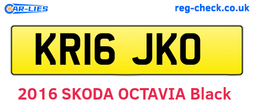 KR16JKO are the vehicle registration plates.