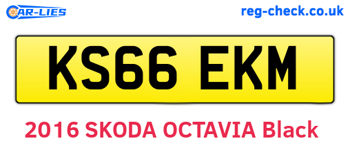 KS66EKM are the vehicle registration plates.