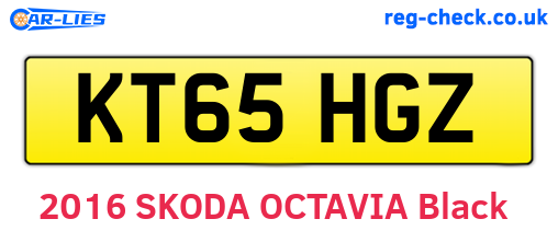 KT65HGZ are the vehicle registration plates.