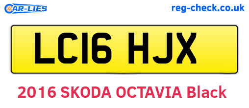 LC16HJX are the vehicle registration plates.