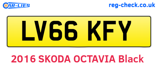 LV66KFY are the vehicle registration plates.