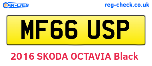 MF66USP are the vehicle registration plates.