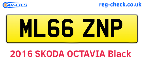 ML66ZNP are the vehicle registration plates.