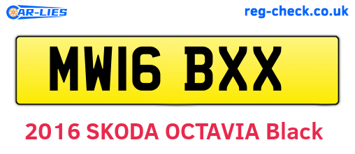 MW16BXX are the vehicle registration plates.