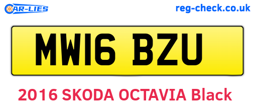 MW16BZU are the vehicle registration plates.
