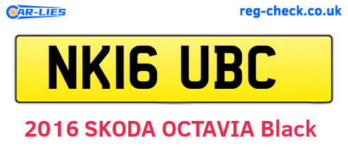 NK16UBC are the vehicle registration plates.