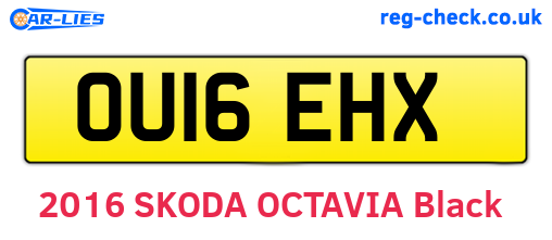 OU16EHX are the vehicle registration plates.