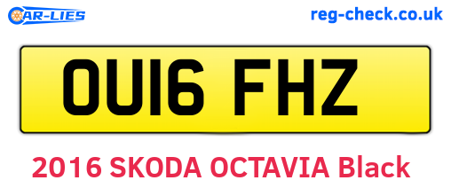 OU16FHZ are the vehicle registration plates.