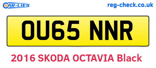 OU65NNR are the vehicle registration plates.