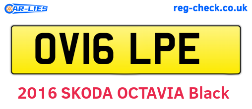 OV16LPE are the vehicle registration plates.