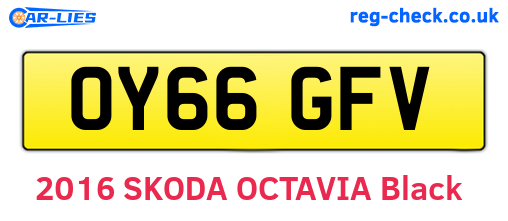 OY66GFV are the vehicle registration plates.