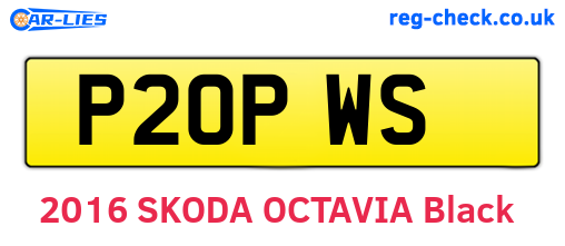 P20PWS are the vehicle registration plates.