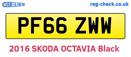 PF66ZWW are the vehicle registration plates.
