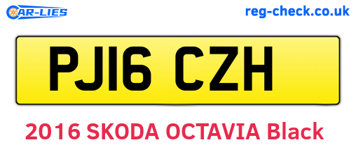 PJ16CZH are the vehicle registration plates.