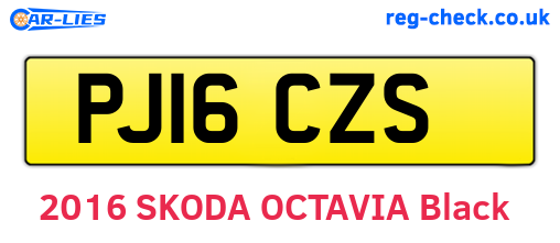 PJ16CZS are the vehicle registration plates.