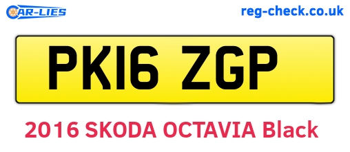 PK16ZGP are the vehicle registration plates.