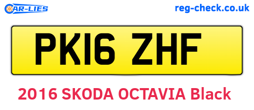 PK16ZHF are the vehicle registration plates.