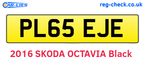 PL65EJE are the vehicle registration plates.