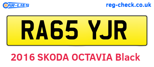 RA65YJR are the vehicle registration plates.