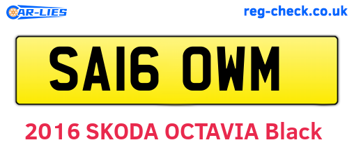 SA16OWM are the vehicle registration plates.