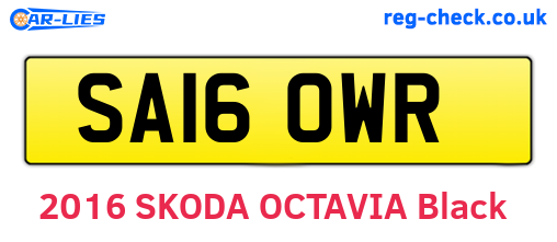 SA16OWR are the vehicle registration plates.