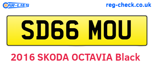 SD66MOU are the vehicle registration plates.