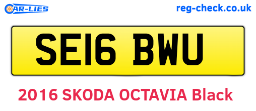 SE16BWU are the vehicle registration plates.
