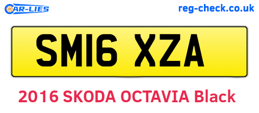 SM16XZA are the vehicle registration plates.