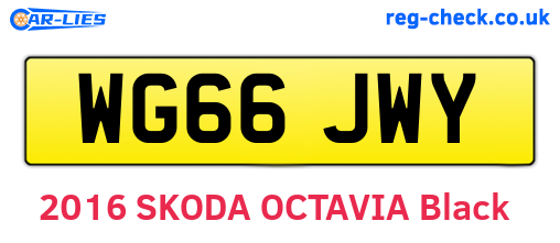 WG66JWY are the vehicle registration plates.