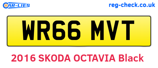 WR66MVT are the vehicle registration plates.