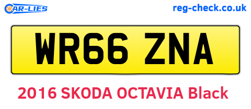 WR66ZNA are the vehicle registration plates.