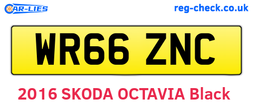 WR66ZNC are the vehicle registration plates.
