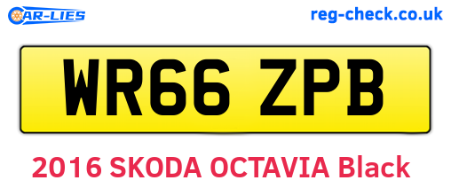 WR66ZPB are the vehicle registration plates.