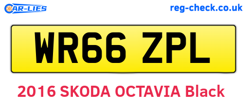 WR66ZPL are the vehicle registration plates.