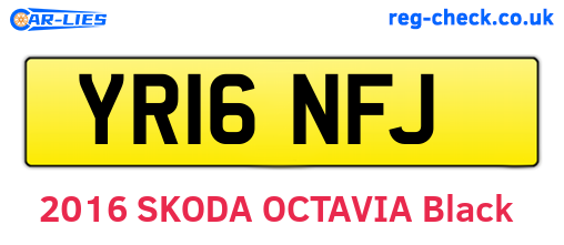 YR16NFJ are the vehicle registration plates.