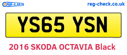 YS65YSN are the vehicle registration plates.