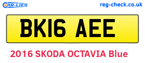 BK16AEE are the vehicle registration plates.