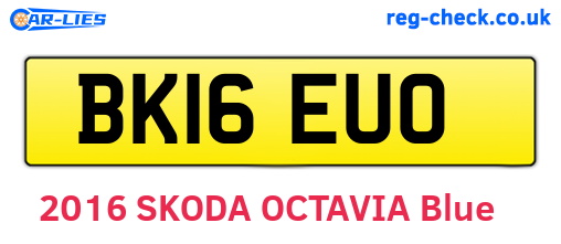 BK16EUO are the vehicle registration plates.